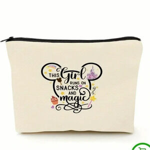 Cosmetic Bag, This Girl Runs on Snacks and Magic